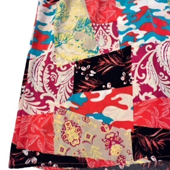 Renee C. Top Women's Size Small Sleeveless Tank‎ Blouse PATCHWORK BOHO COASTAL - Picture 2 of 10